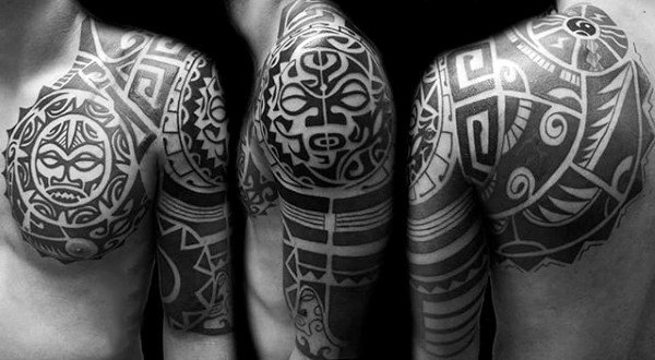 75 Half Sleeve Tribal Tattoos für Männer - Maskulin Design-Ideen  