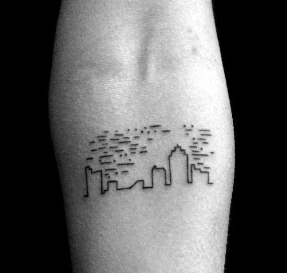 90 Building Tattoos für Männer - Architektur Ink Design-Ideen  