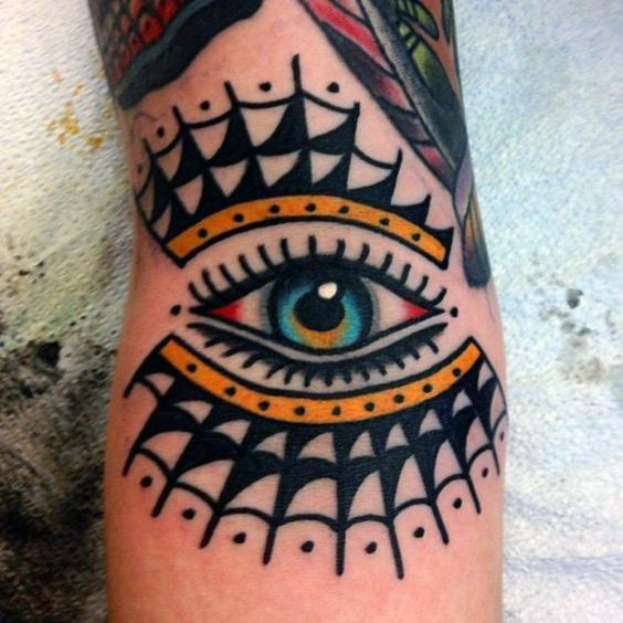 50 traditionelle Augen Tattoo Designs für Männer - Old School-Ideen  