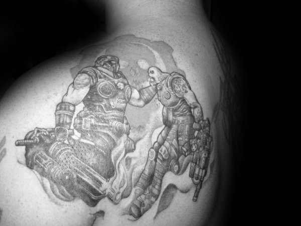 50 Gears Of War Tattoo-Designs für Männer - Videospiel-Tinten-Ideen  