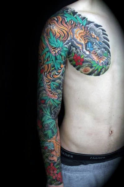 70 japanische Tiger Tattoo Designs für Männer - maskuline Ideen  