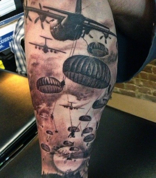 100 Militär Tattoos für Männer - Memorial War Solider Designs  