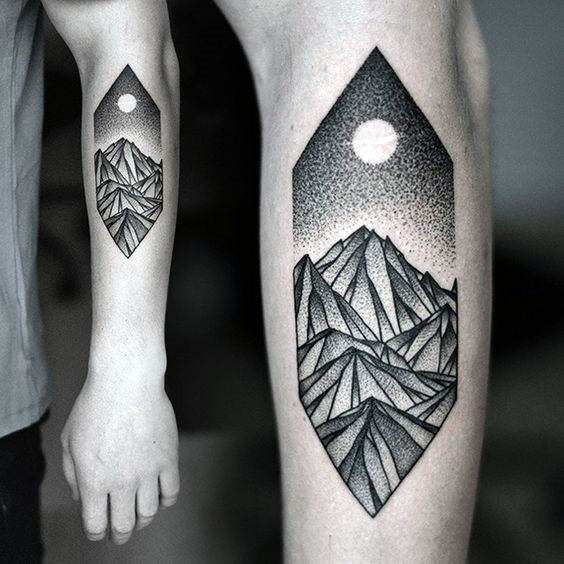 100 Pointillismus Tattoo-Designs für Männer - moderne Dot Ideen  