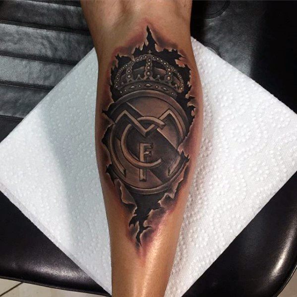 60 Real Madrid Tattoo Designs für Männer - Fußball-Tinten-Ideen  