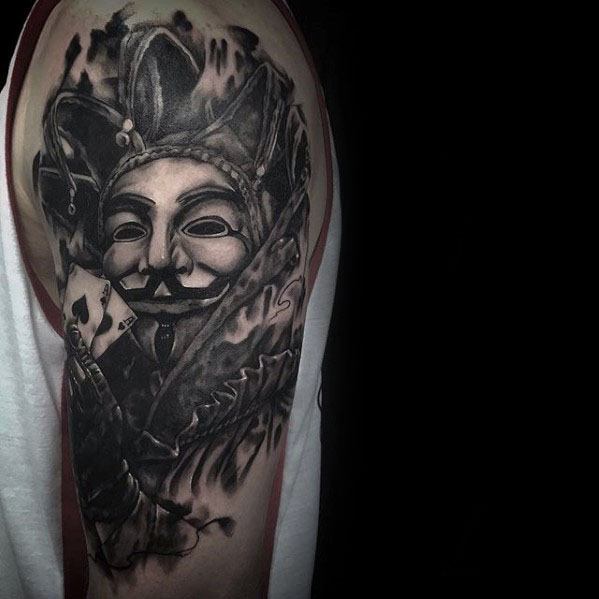 50 Jester Tattoo Designs für Männer - Entertainer Ink Ideen  