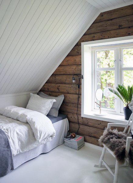 60 coole attische Schlafzimmer-Ideen - aufgestiegene schlafende Viertel  