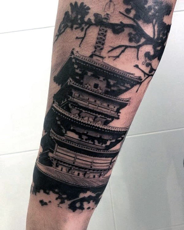 90 Building Tattoos für Männer - Architektur Ink Design-Ideen  