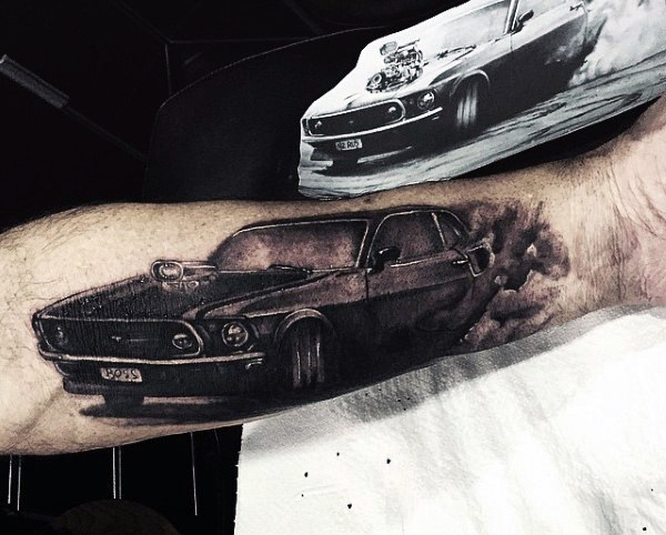 70 Auto Tattoos für Männer - Coole Automotive Design-Ideen  
