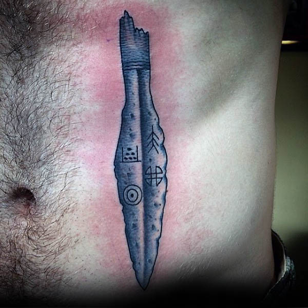 50 Speer Tattoo Designs für Männer - Sharp Warrior Emblem Ideen  