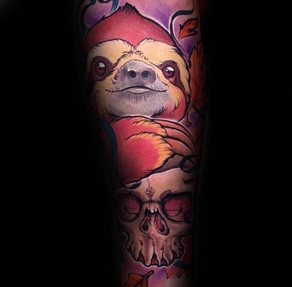 70 Sloth Tattoo Designs für Männer - Ink Ideen zum Aufhängen  