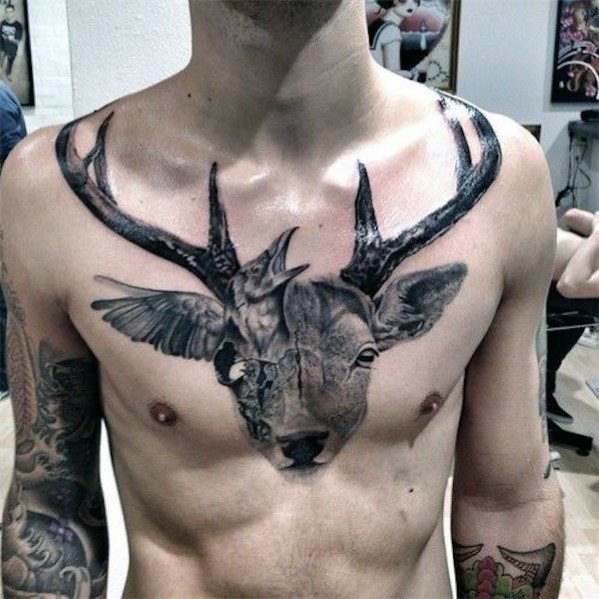 50 einzigartige Brust Tattoos für Männer - maskuline Design-Ideen  