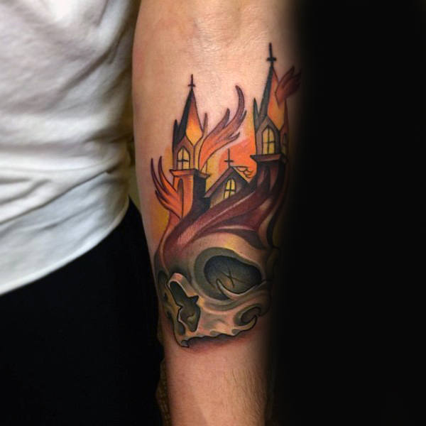 80 Feuer Tattoos für Männer - brennende Tinte Design-Ideen  