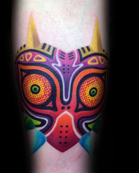 50 Majora's Mask Tattoo Designs für Männer - Die Legende von Zelda Ideen  