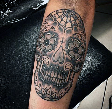 100 Sugar Skull Tattoo Designs für Männer - Coole Calavera Ink Ideen  