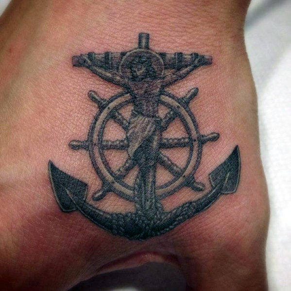 40 Anker Kreuz Tattoo Designs für Männer - religiöse Tinte Ideen  