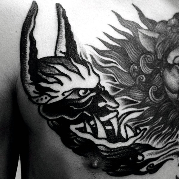 90 Dämon Tattoos für Männer - Devilish Exterieur Design-Ideen  