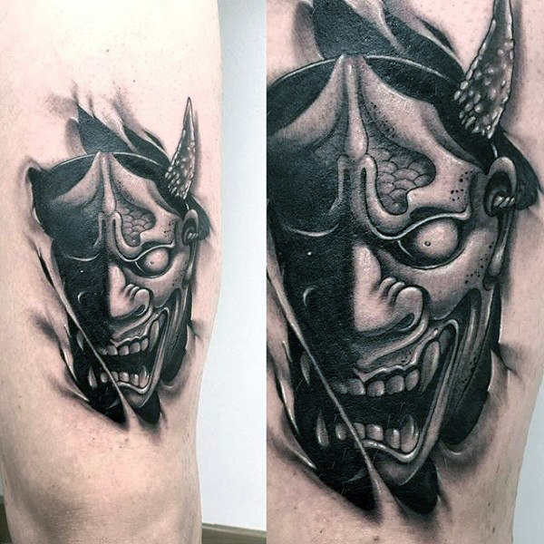 90 Dämon Tattoos für Männer - Devilish Exterieur Design-Ideen  