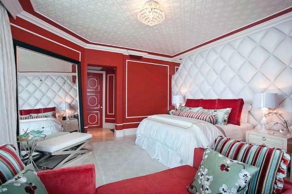 Top 30 besten roten Schlafzimmer Ideen - Fett Designs  