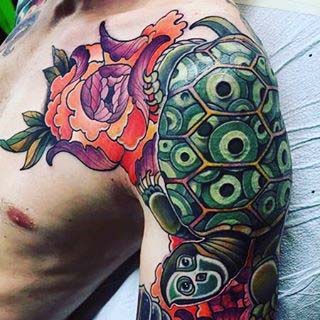 100 Schildkröte Tattoos für Männer - Hard Shell Design-Ideen  