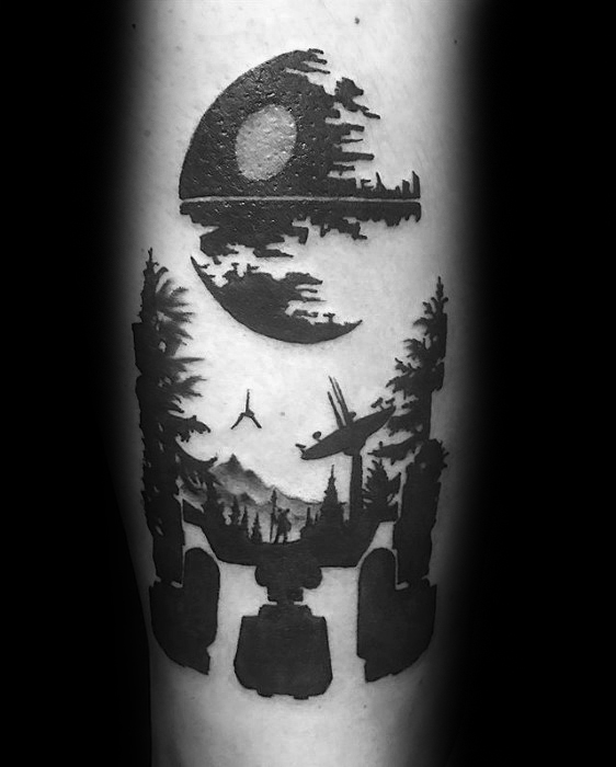 60 Todesstern Tattoo Designs für Männer - Star Wars Ideen  