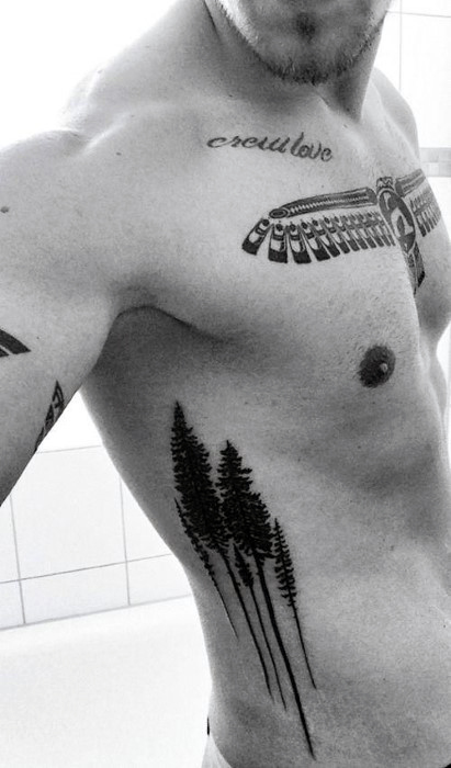 60 kleine Baum Tattoos für Männer - Maskuline Design-Ideen  