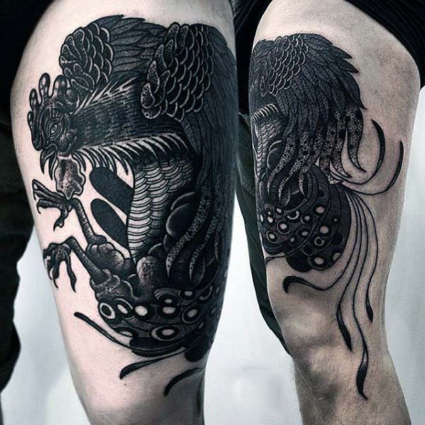 100 Hahn Tattoo Designs für Männer - Break Of Dawn Ink Ideen  