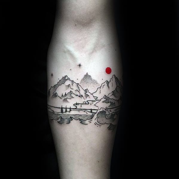 50 kleine Natur Tattoos für Männer - Outdoor Ink Design-Ideen  