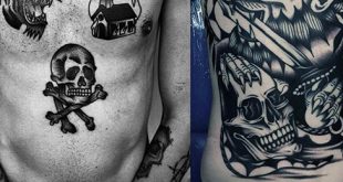 50 traditionelle Schädel Tattoo Designs für Männer - Manly Ink Ideen  