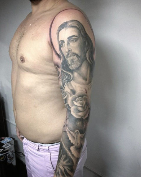 100 christliche Tattoos für Männer - männliche spirituelle Designs  