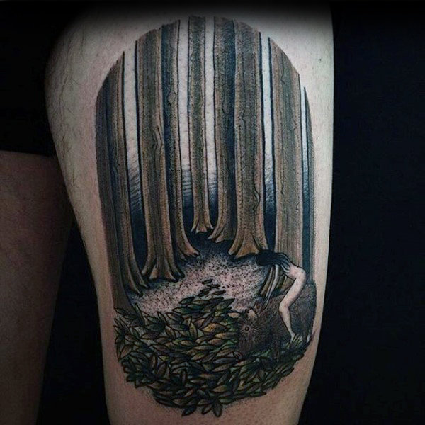 100 Natur Tattoos für Männer - Deep Great Outdoor Designs  