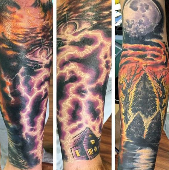 60 Lightning Tattoo Designs für Männer - eine Welle von High Voltage Ideen  