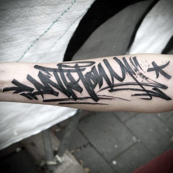 80 Graffiti-Tattoos für Männer - Inked Street Art Designs  