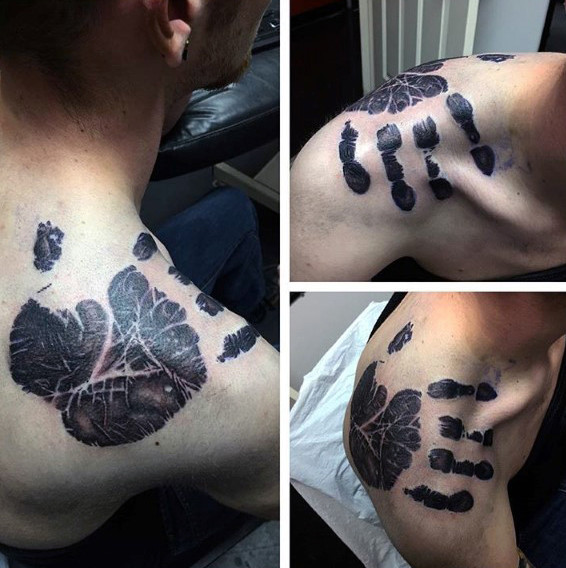 60 Handprint Tattoo Designs für Männer - Impression Ink Ideen  