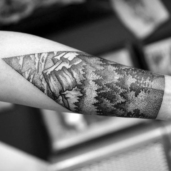 100 Natur Tattoos für Männer - Deep Great Outdoor Designs  