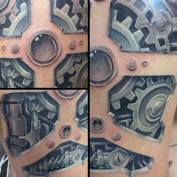 75 Steampunk Tattoo-Designs für Männer - Maskuline Maschinen  