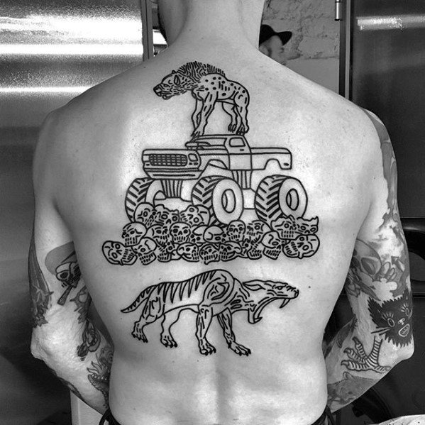 40 einzigartige Rücken Tattoos für Männer - Manly Body Art Design-Ideen  