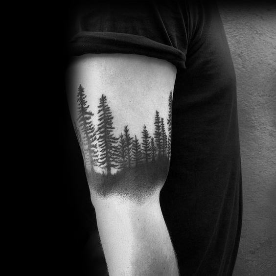 50 Tree Line Tattoo Design-Ideen für Männer - Timberline Ink  