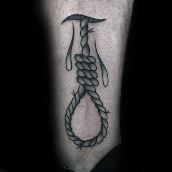 50 Noose Tattoo Designs für Männer - Henker Knot Ink Ideen  