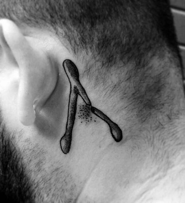 40 Wishbone Tattoo Designs für Männer - Forked Bird Bone Ideen  