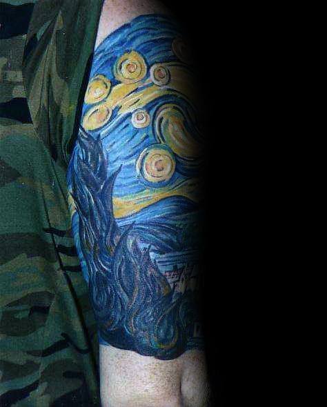 50 Vincent Van Gogh Tattoo-Designs für Männer - künstlerische Ideen  