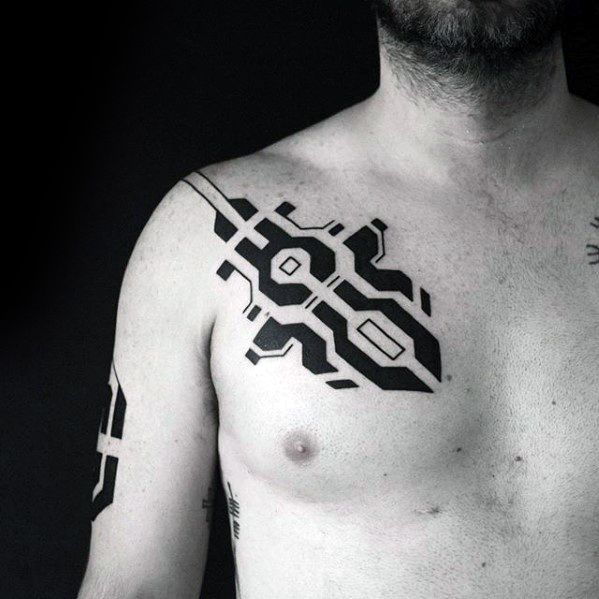 40 kleine Brust Tattoos für Männer - Manly Ink Design-Ideen  