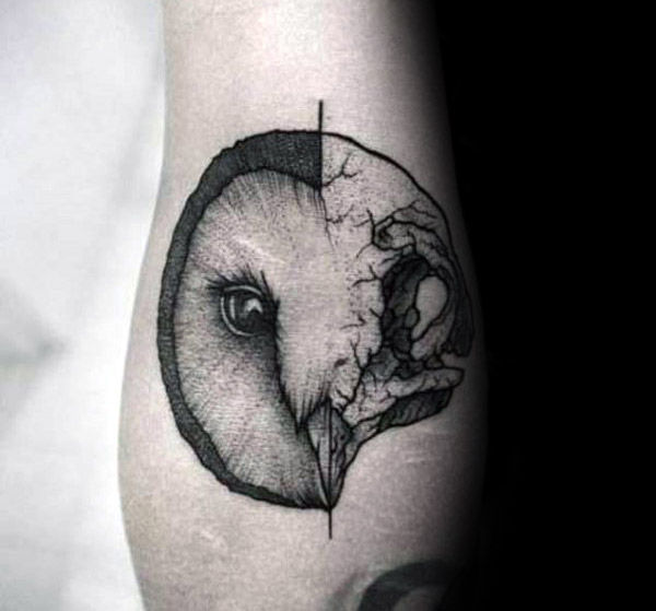60 Schleiereule Tattoo-Designs für Männer - Lunar Kreatur Tinte Ideen  