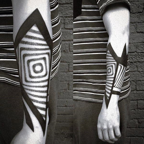 80 Fractal Tattoo Designs für Männer - wiederholende Geometrie-Tinten-Ideen  