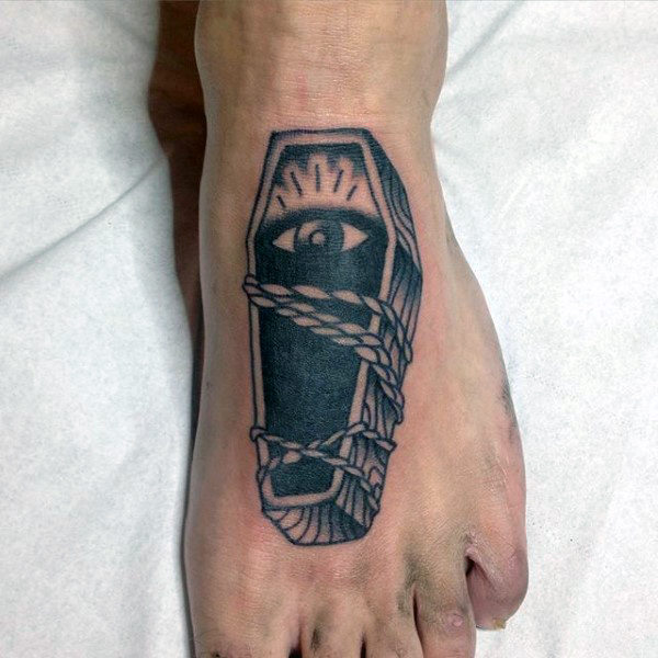 90 Coffin Tattoo Designs für Männer - begraben Tinte Ideen  