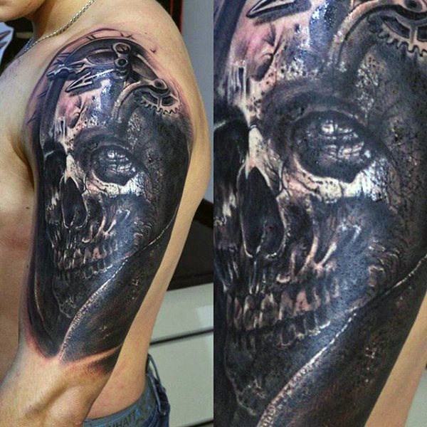 90 Dämon Tattoos für Männer - Devilish Exterieur Design-Ideen  