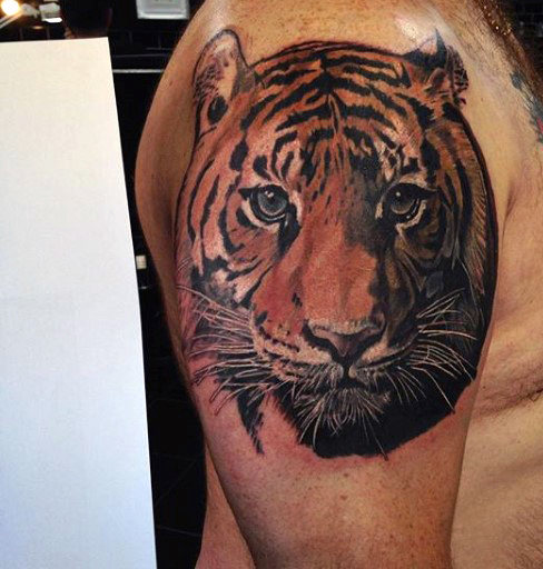 100 Tiger Tattoo Designs für Männer - König der Tiere und der Dschungel  
