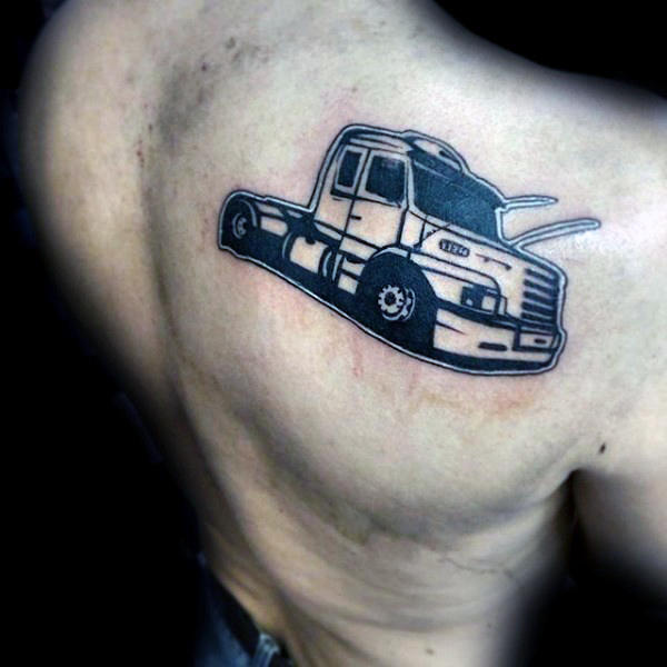 60 Truck Tattoos für Männer - Vintage und Big Rig Ink Design-Ideen  