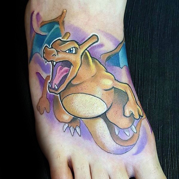 60 Charizard Tattoo Designs für Männer - Pokemon Ink Ideas  