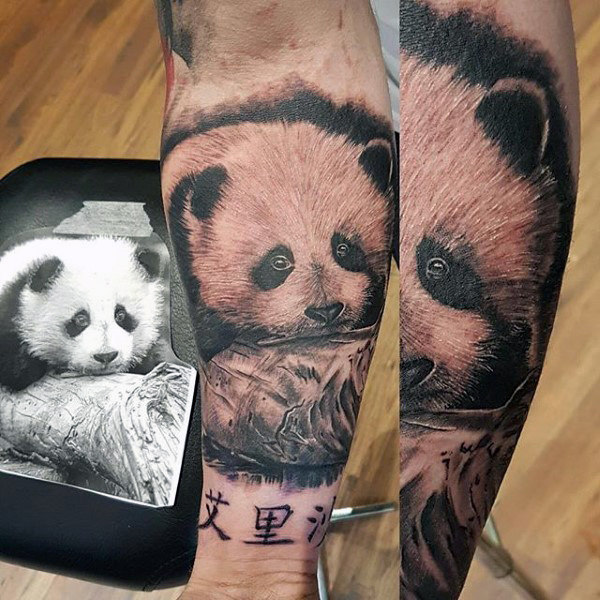 100 Panda Bär Tattoo Designs für Männer - Manly Ink Ideen  