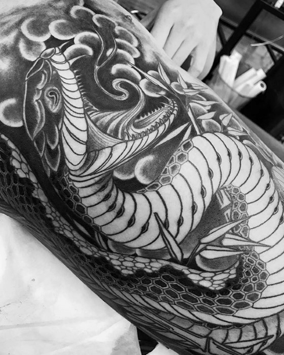 80 japanische Schlange Tattoo Design für Männer - Cool Ink Ideas  